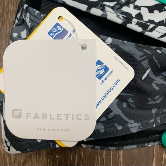 Fabletics womens green black Claire midi bikini top - Picture 4 of 7